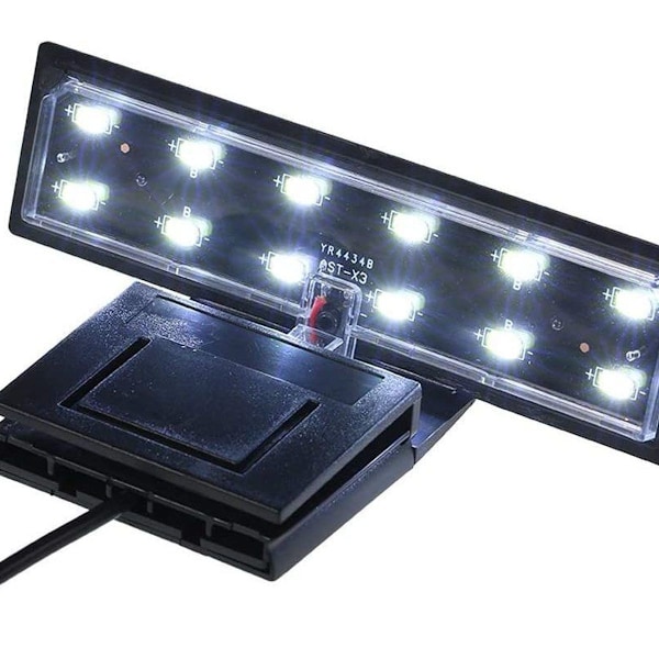 AC220V 5W 12 LED Akvarielys Fisk Glaslampe Hvidt Lys Bærbar KLB