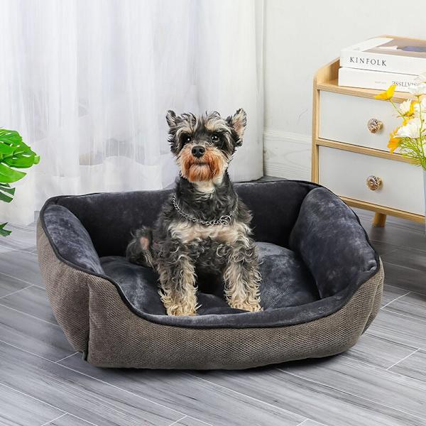 Hundeseng, Hundeseng til små hunde, Vaskbar blød hundepude, Skridsikker katteseng Hundeseng kan rumme op til 9 kg kæledyr (50x40x13cm) KLB