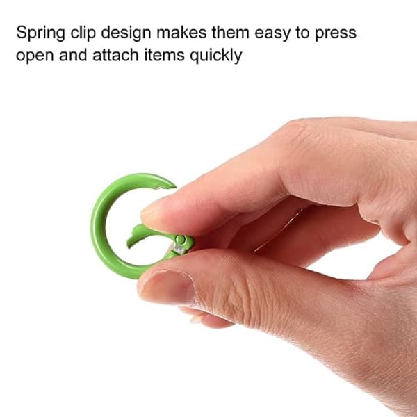 14 stk. O-ringe Runde Karabinhage Nøglering Snap Clip Trigger Spring KLB