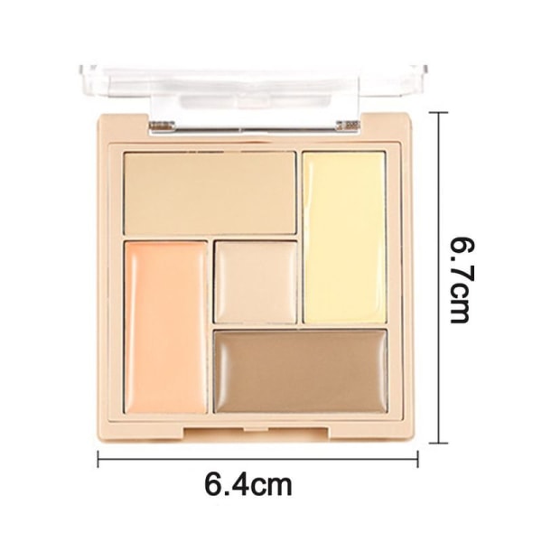 Korrigerende concealer-palett med fem farger