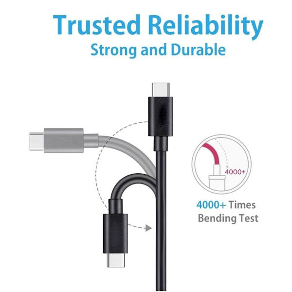 USB Type-C latauskaapeli 3A pikalataus USB A - USB C