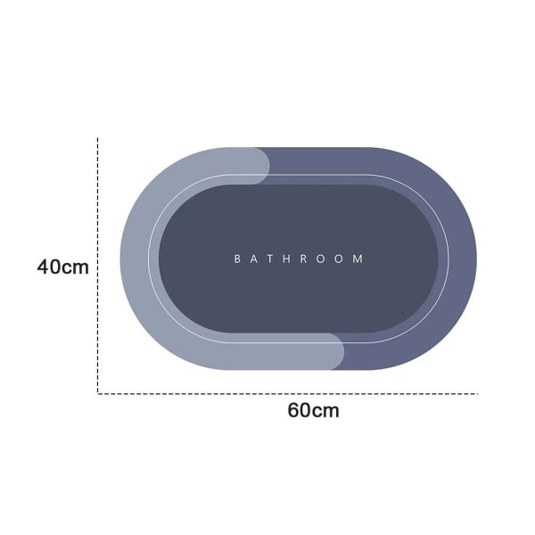 Badrumsmatta Absorberande Badrumsmatta Matta för Badrum Blå