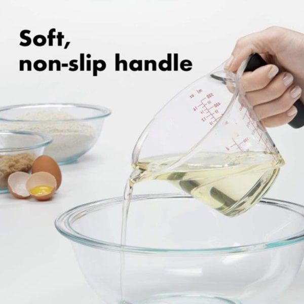 Vinkelformad mätkopp 1L Transparent -250 ML Flerfärgad
