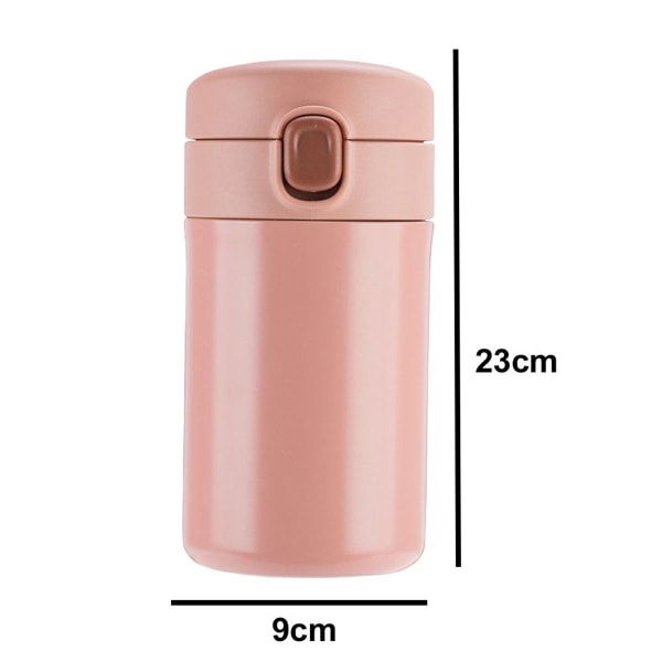 Mini termosflaska med piplock, isolerad, rosa KLB