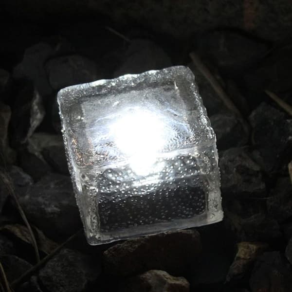 Solcelle-jordlys, vanntett solcelle-glassteinlys, solcelle-jordlys for hagen