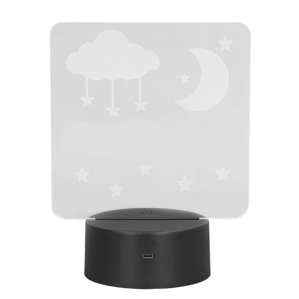 3D Lampe Nattlys 7 Farger LED USB Smart Touch Control KLB