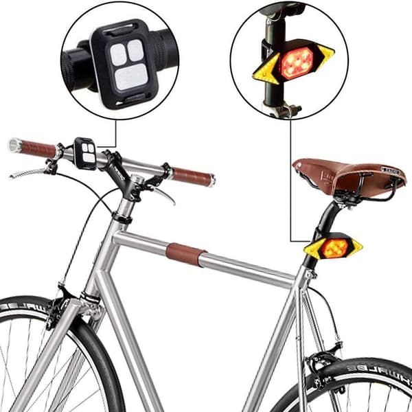 USB-oppladbar sykkelblinklys, 6 lysmoduser for sikkerhet