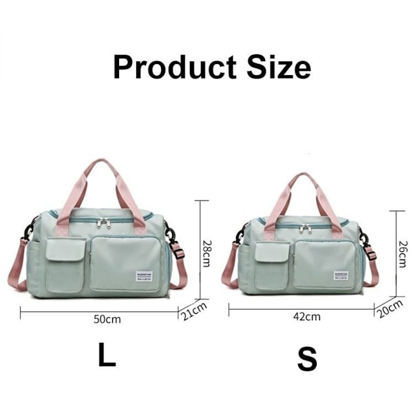 B-X336 Stor Vattentät Resväska Gym Bagage S (Mörk Svart)