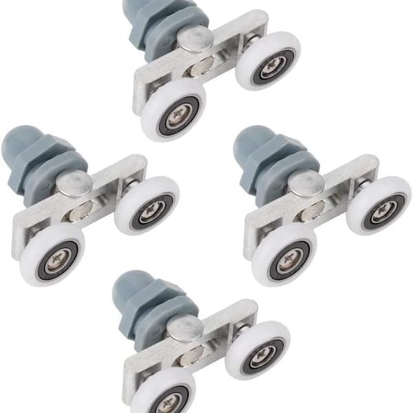 4-pack Duschdörrsrullar Hållbara Dubbla Glidande Dörrglasrullar (23mm)