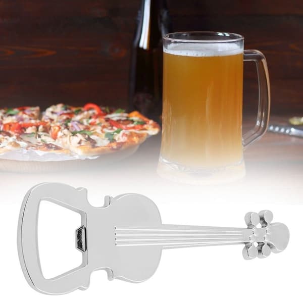 Musik Gitarr Metall Vinflasköppnare Ölöppnare Nyckelring KLB