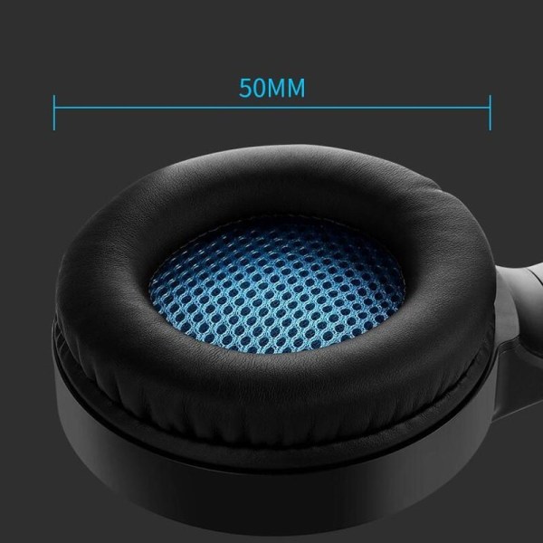 Gaming headset med 7.1 surround sound stereo, sort