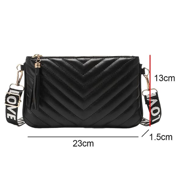 Lätta små crossbody-väskor för kvinnor, axelväskor och svarta