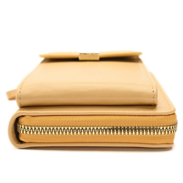 Naisten Messenger-olkalaukku, pitkä lompakkomatkapuhelinlaukku (keltainen)