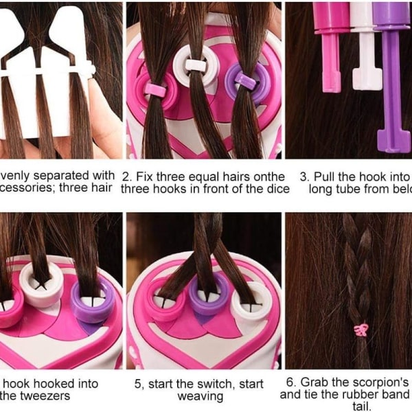 Automatisk Hair Braider Rask Rotasjon 3 Parting Hair Braiding Machine Hair
