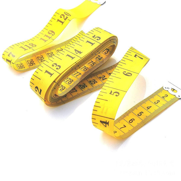 Tjock tyglinjal och måttband, 300 cm/120 tum mjukt fickmåttband,