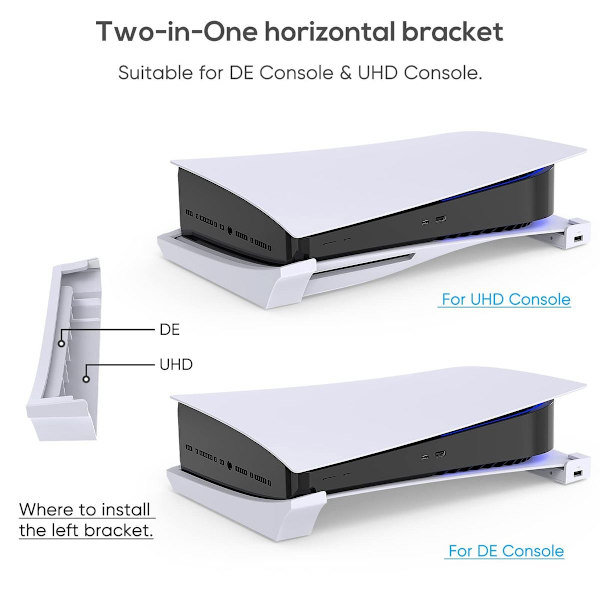 Horisontal stativ for PS5-konsoll, PS5-tilbehørsbasisholder
