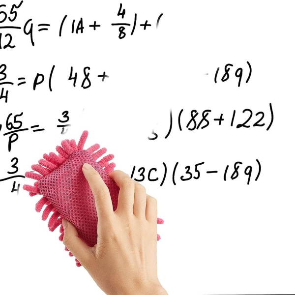 4 stk mikrofiber shag viskelær, whiteboard og kritt bruk