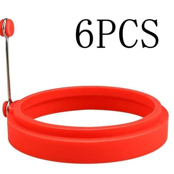 Egg Ring, 6-pakks stekt eggform for stekepanne Egg Rings Silikonpannekakeform