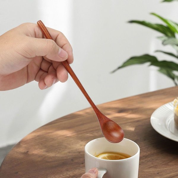 Pakke med 3 trækaffeskeer, mælkehonningskeer KLB