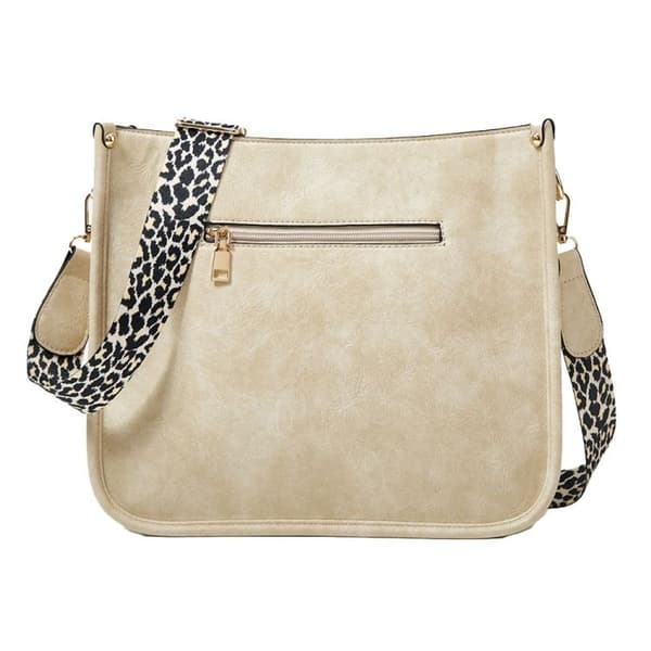 013 Leopardmönstrad PU-läder En axel Vattentät Messenger Axelrem