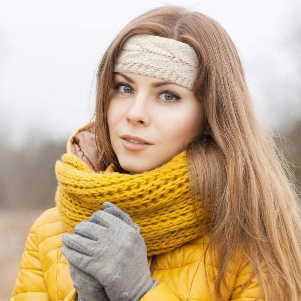 Damehodebånd Vinter Fleece Foret Vinter Ørevarmere