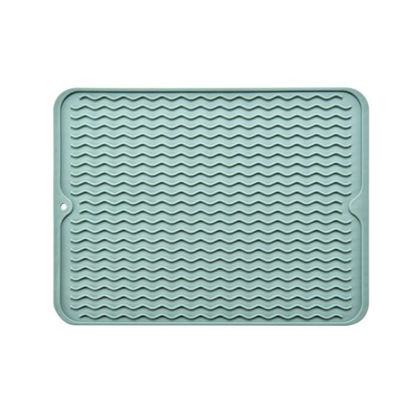 40,5*31 cm,(grön stor diskmatta -Tjuk diskmatta för snabb torkning, torkmatta med svampborste, BPA-fri, hopfällbar diskmatta - halkfri