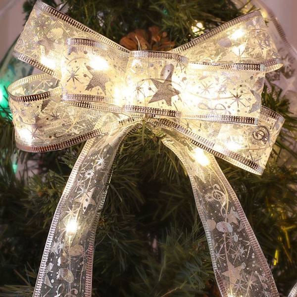 5m 50 LED Silver Bow String Lights Julgransbelysning för inomhus KLB