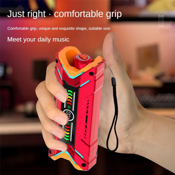 Futuristisk Sci-fi Mecha Style TWS Trådlös Bluetooth 5.3 Röd