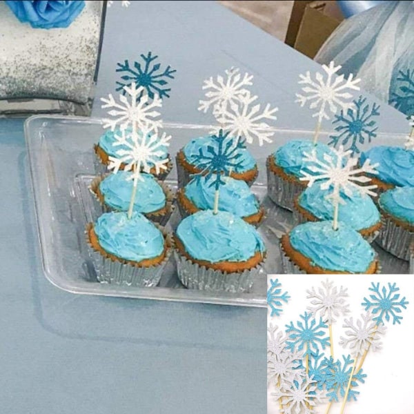 20 st Bröllopstårta Dekorera Frozen Cupcake Toppers Tandpetare,