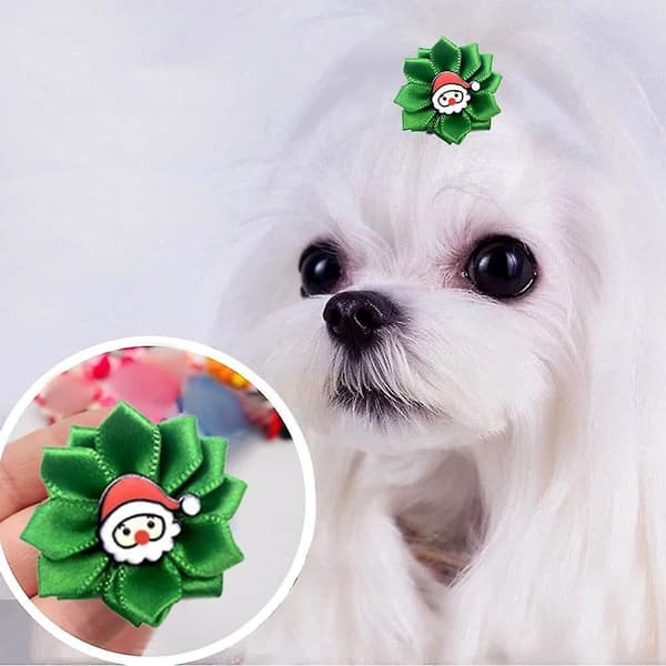 Julehundehårbøjler Elastiske Buede Bøjler Blomstrende Blomster 10 stk