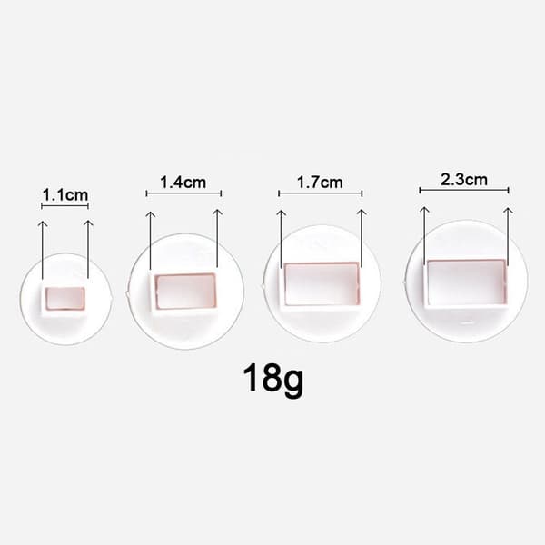 Sugarcraft Flower Petal Rectangular Fondant Cake Cookie Plunger THM030 KLB