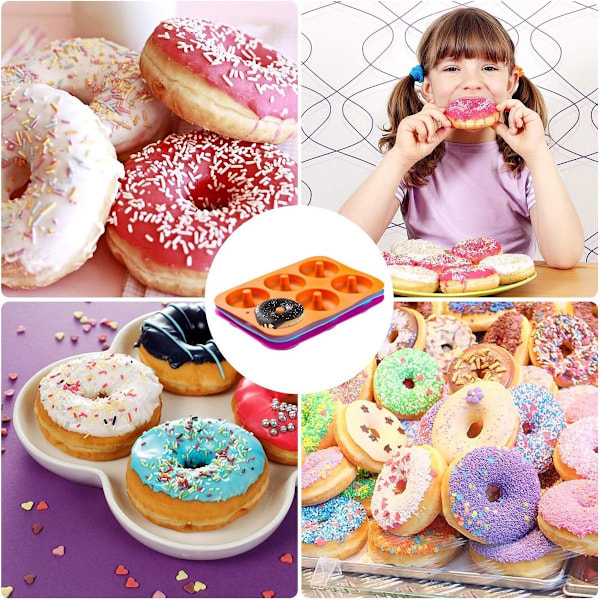 3-pak silikone donutform donut bageform plade beholder laver perfekte