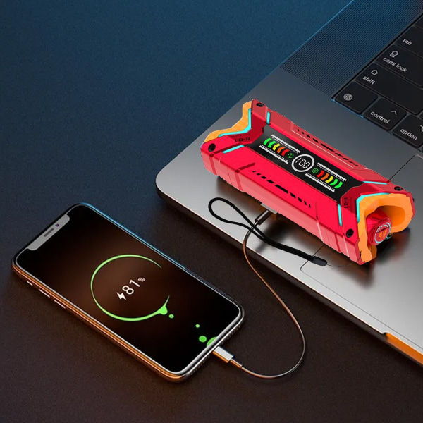 Futuristisk Sci-fi Mecha Style TWS Trådløs Bluetooth 5.3 Rød