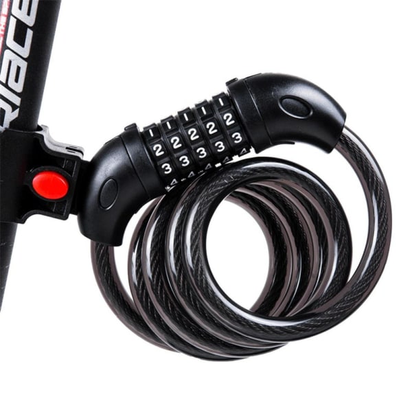 Bicycle lock, cable lock, security lock with 5-digit combination lock KLB