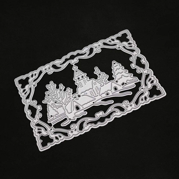Jule Vinter Metal Skæredør Stencil DIY KLB