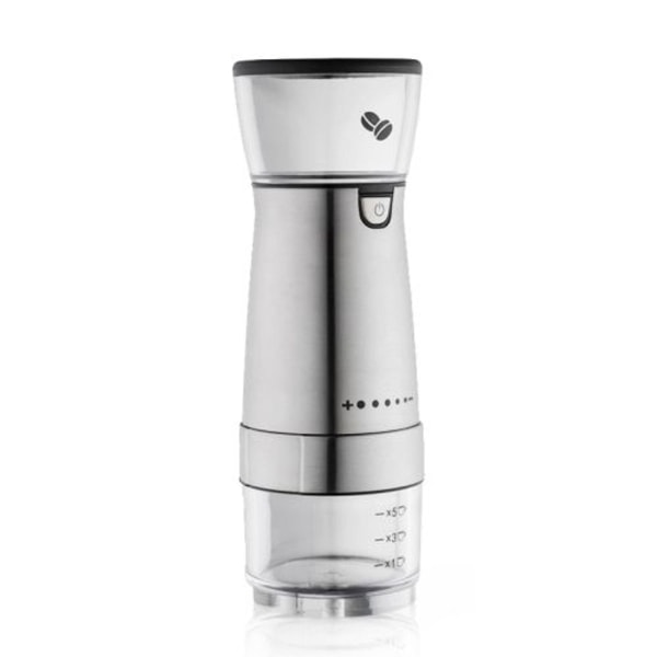 USB-oppladbar kaffemaskin, elektrisk kaffekvern (rustfritt stål)