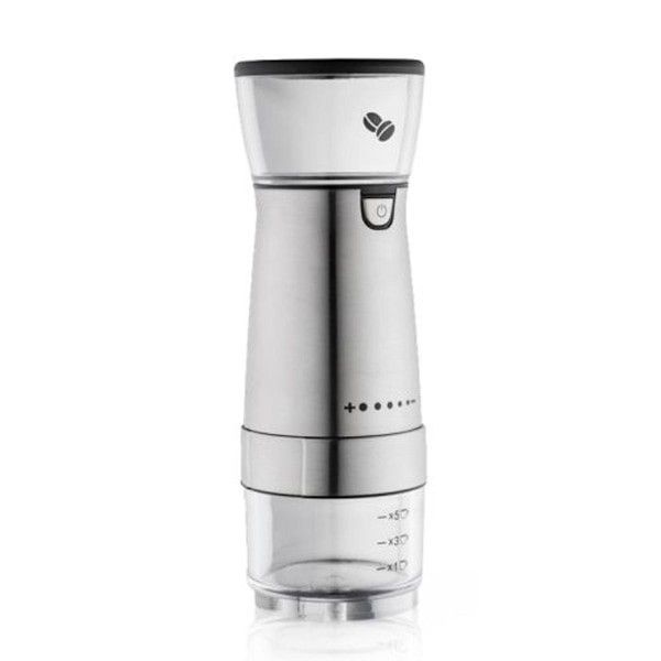 USB-uppladdningsbar kaffemaskin, elektrisk kaffekvarn (rostfritt stål)