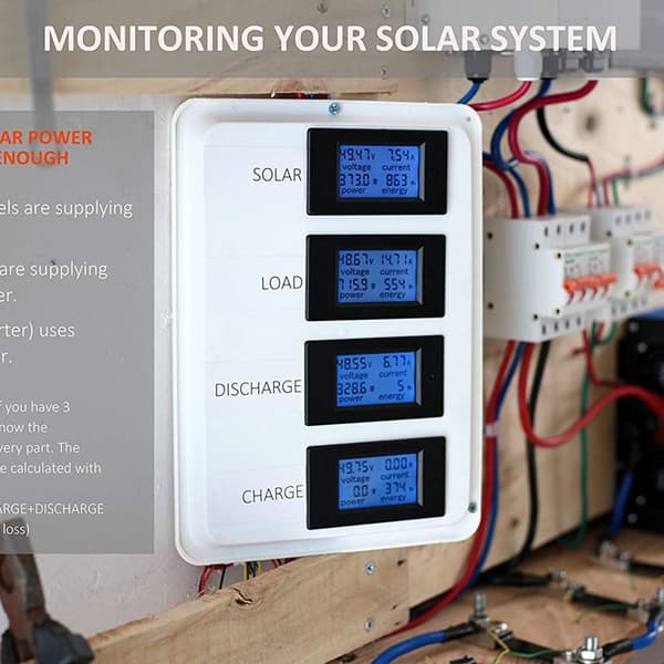 DC 6,5-100 V 100 A Spenning Strøm Effekt Energimåler DC Volt Amp