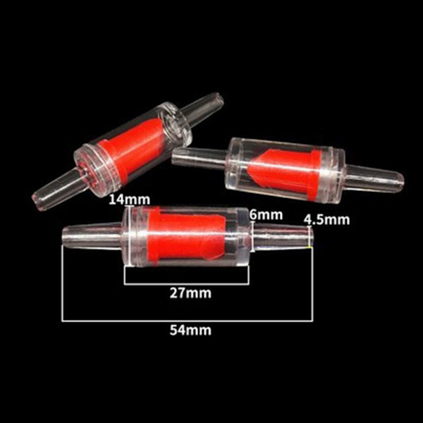 10 st akvarieluftpump backventil röd KLB