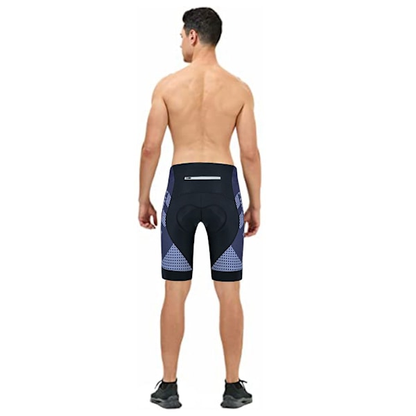 Mænds cykelshorts med 3D sædepolstring, hurtigtørrende, grå, størrelse L