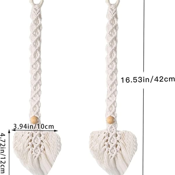 Pakke med 2 Tie Boho Gardinholdere Bomulls Tau