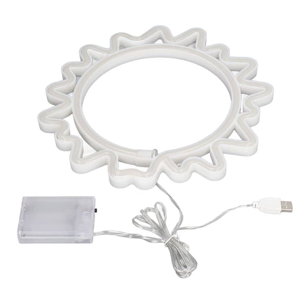 Sun Neon Light Sign USB uppladdningsbart batteri LED KLB