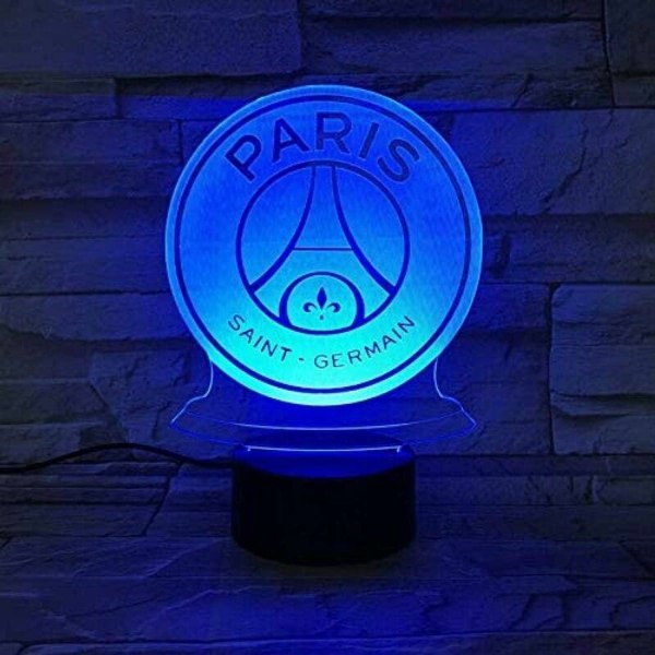 LED nattlampa FC Paris Saint-Germain Football Club 3D illusion KLB