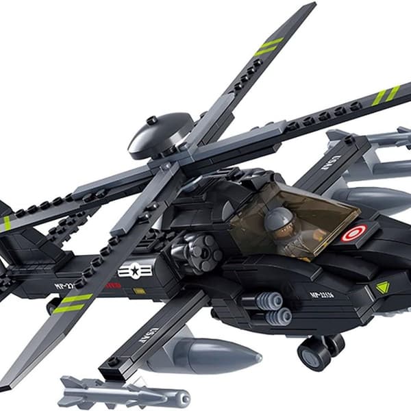Militær blokk hærbryggeleke - Ah-64 Apache helikopter KLB