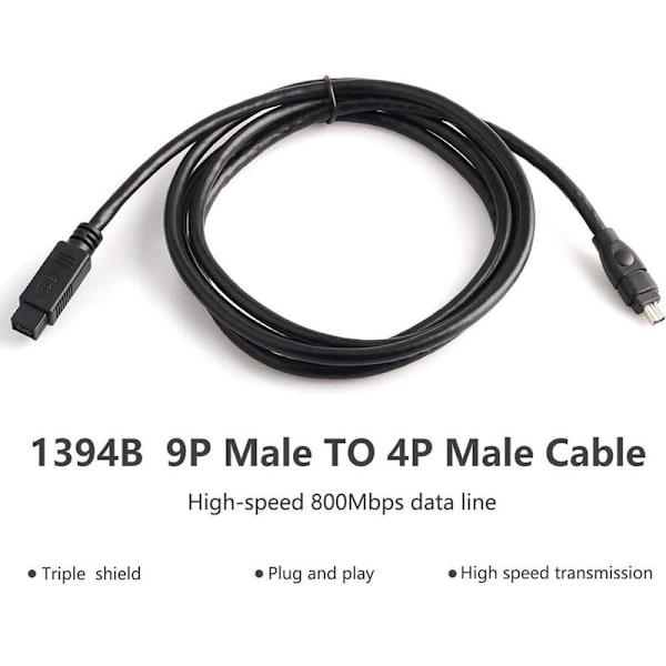 IEEE 1394 Firewire 800 til 400 Firewire Firewire 9 til 4 Data Cable 1394 Cable