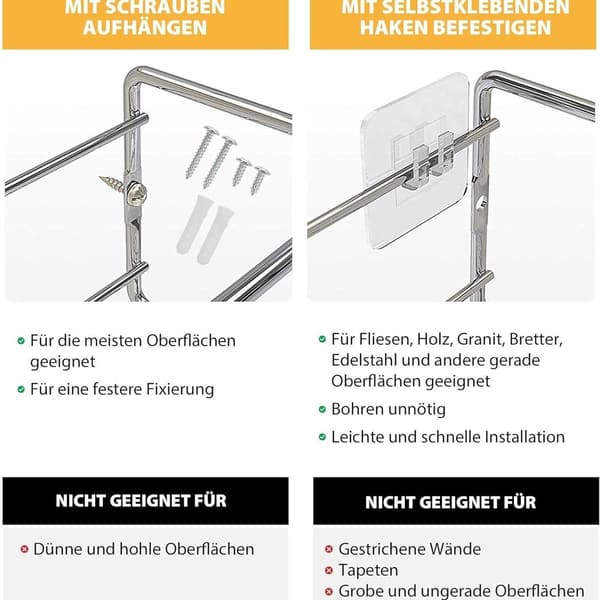 Metallkryddställ - set om 2 - för kryddor, som köksförvaring, KLB