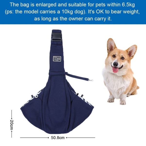 Dog carrier bag, dog carrier bag for small dogs with adjustable navy blue