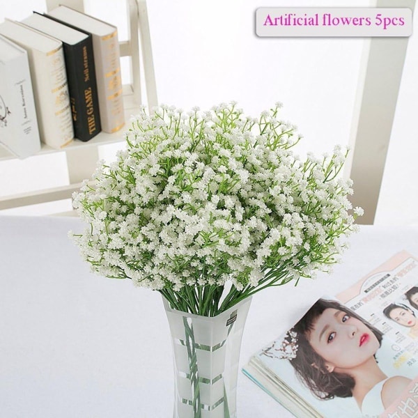 10 stk. Latex Kunstig Gypsophila Paniculata Blomst Til Hjem Bryllup KLB