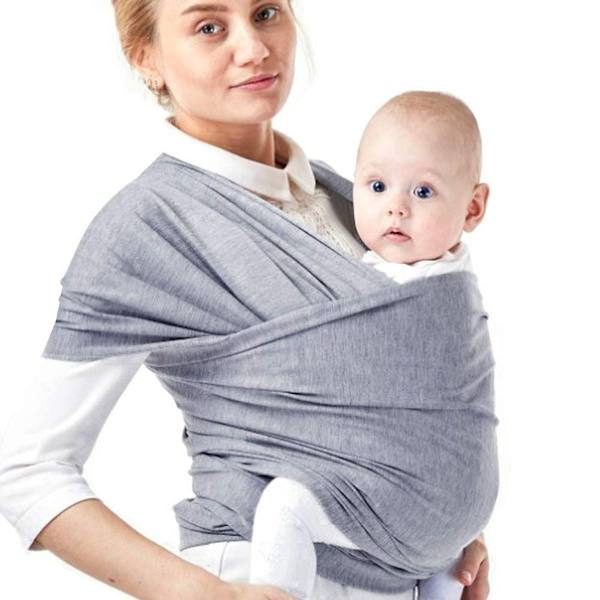 Baby slynge børneslynge, åndbar slynge lysegrå KLB