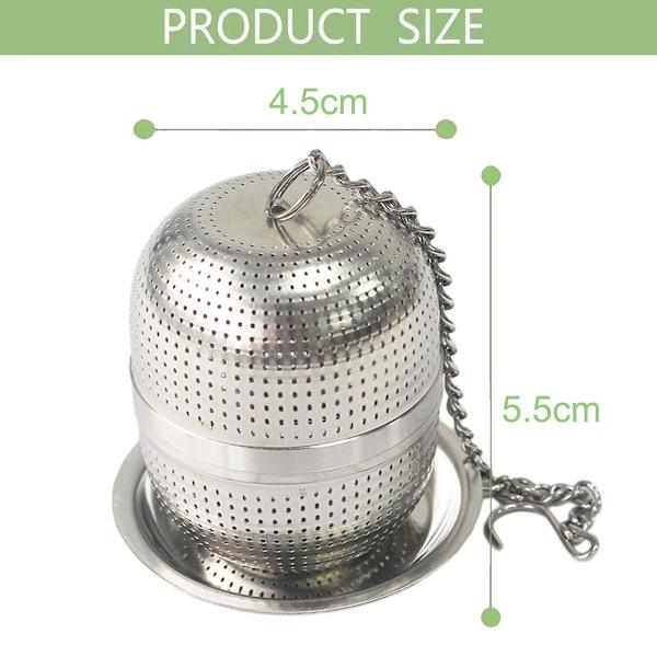 Tesil för löst te, 2 st rostfritt stål teinfuser sil infusers - KLB
